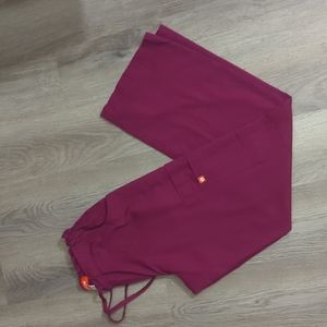 Orange Standard Wine Cargo Scrub Bottoms